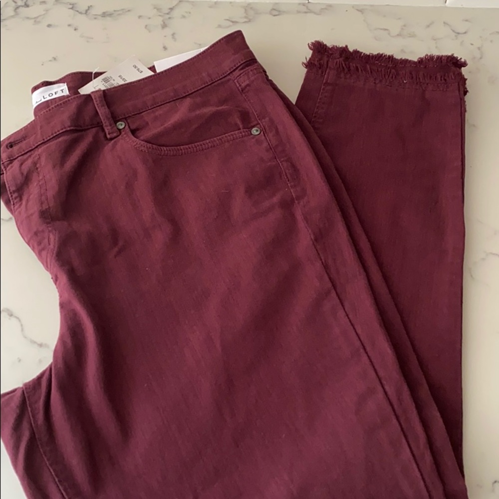 Fringe bottom modern skinny jeans
